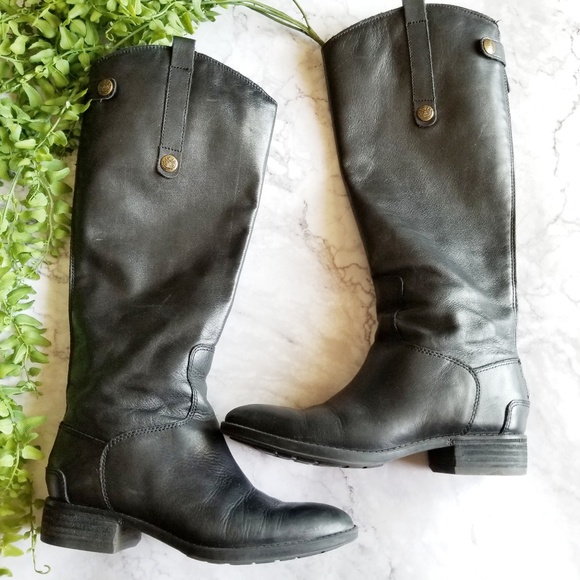 Sam Edelman Shoes - Sam Edelman | Penny Black Leather Riding Boots